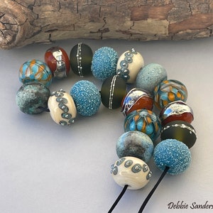 Handmade Lampwork Beads For Jewelry Supplies For Statement Necklace Bead Supplies Organic Beads Artisan Beads Unusual Beads Debbie Sanders image 5