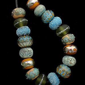 Handmade Lampwork Beads For Jewelry Supplies For Statement Necklace Bead Supplies Organic Beads Artisan Beads Unusual Beads Debbie Sanders image 3