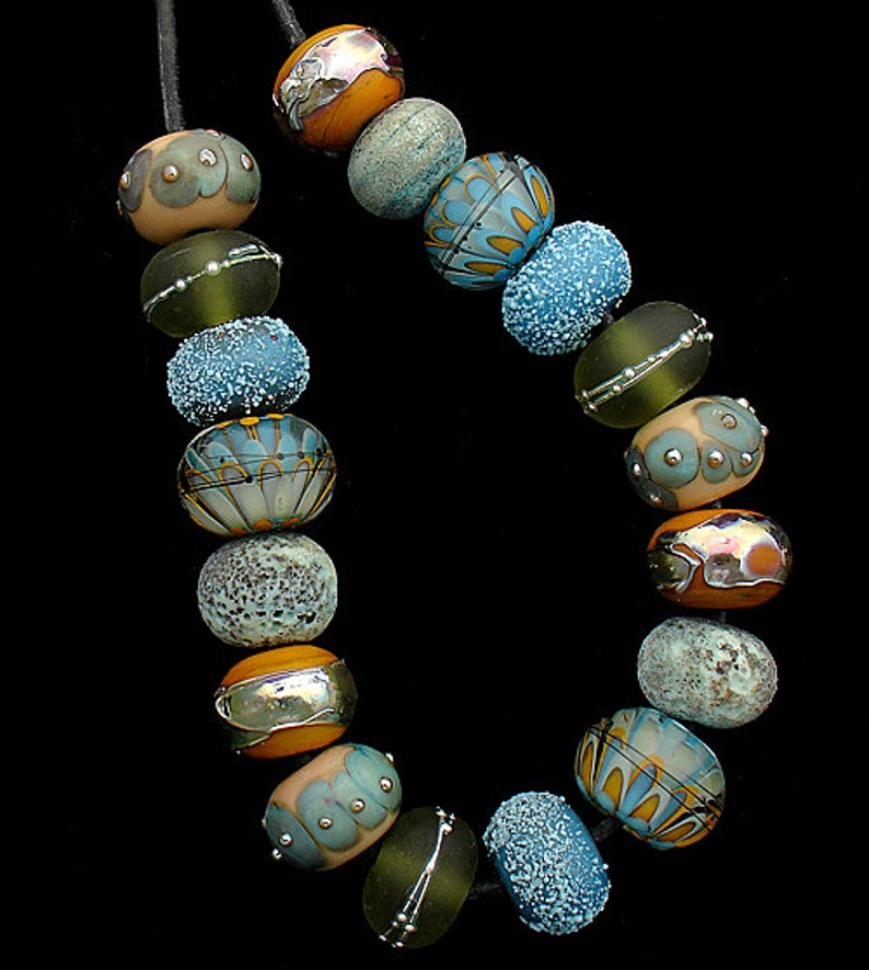 Handmade Lampwork Beads For Jewelry Supplies For Statement Necklace Bead Supplies Organic Beads Artisan Beads Unusual Beads Debbie Sanders image 3