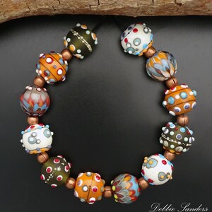 Lampwork Beads For Jewelry Supplies, Glass Beads For Statement Necklace, Bead Supplies For Handmade Jewelry, Colorful Beads For Earrings image 2