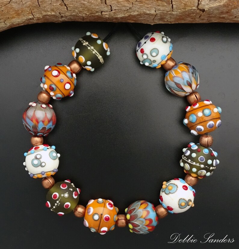 Lampwork Beads For Jewelry Supplies, Glass Beads For Statement Necklace, Bead Supplies For Handmade Jewelry, Colorful Beads For Earrings image 2