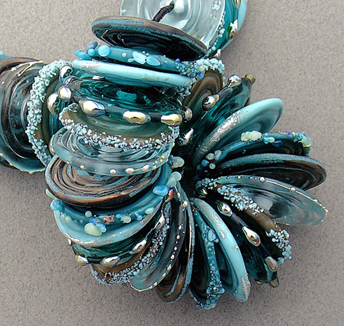 Lampwork Beads Boho Jewelry Supplies Glass Disc Beads for - Etsy