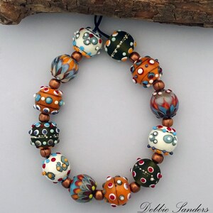 Lampwork Beads For Jewelry Supplies, Glass Beads For Statement Necklace, Bead Supplies For Handmade Jewelry, Colorful Beads For Earrings image 5