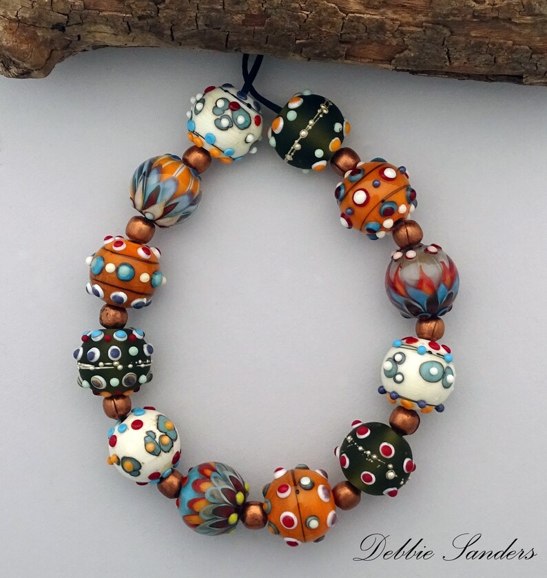 Lampwork Beads For Jewelry Supplies, Glass Beads For Statement Necklace, Bead Supplies For Handmade Jewelry, Colorful Beads For Earrings image 5