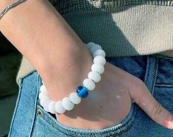 Bracelet perlé empilable pour femmes, Bracelets d’amitié pour femmes, Cadeaux pour ses bijoux perlés faits à la main, Bracelets perles extensibles, 7.5 »
