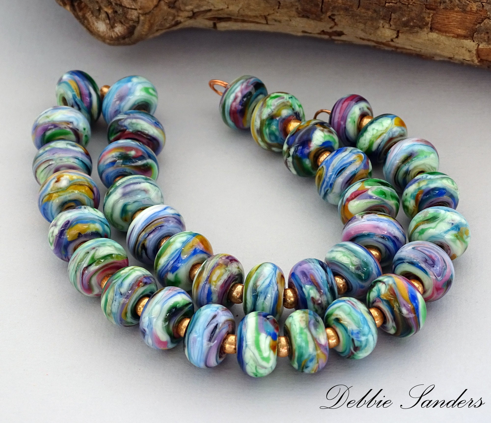 Handmade Lampwork Beads For Jewelry Supplies For Statement Necklace Bead  Supplies Organic Beads Artisan Beads Unusual Beads Debbie Sanders