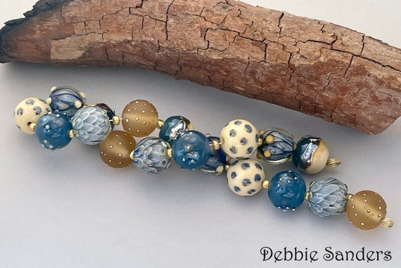 Handmade Lampwork Beads For Jewelry Supplies For Statement Necklace Bead  Supplies Organic Beads Artisan Beads Unusual Beads Debbie Sanders