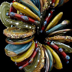 Bunte Lampwork Perlen Für Schmuck Glas Disc Perlen Statement Halskette Schmuck Zubehör Für Armband Schmuckherstellung Perlen Debbie Sanders