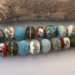 Handmade Lampwork Beads For Jewelry Supplies For Statement Necklace Bead Supplies Organic Beads Artisan Beads Unusual Beads Debbie Sanders image 6