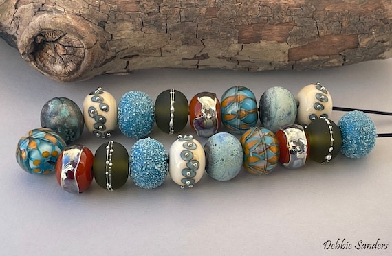 Handmade Lampwork Beads For Jewelry Supplies For Statement Necklace Bead  Supplies Organic Beads Artisan Beads Unusual Beads Debbie Sanders