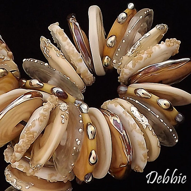 Boho Glass Beads For Jewelry Making Ivory Lampwork Beads For Etsy