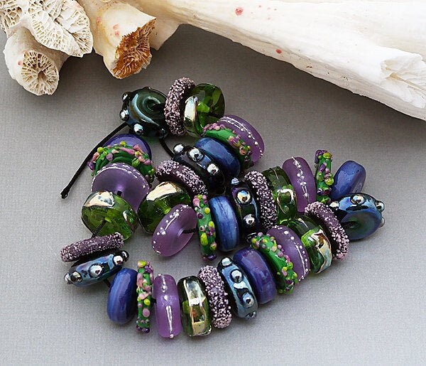 Lampwork Beads For Jewelry Supplies Handmade Glass Beads For Necklace Beaded Bracelet Lampwork Beads Jewelry Sets Pattern Beads Art Beads