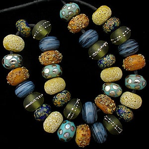 Lampwork Beads For Jewelry Making, Glass Beads Statement Necklace, Handmade Beads For Jewelry Sets, Jewelry Supplies For Earrings, Colorful image 2
