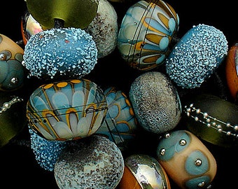 Handmade Lampwork Beads For Jewelry Supplies For Statement Necklace Bead Supplies Organic Beads Artisan Beads Unusual Beads Debbie Sanders