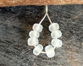 Clear Spacer Lampwork Beads For Jewelry Making, Small Beads For Earrings, Glass Beads For Jewelry Supply, Handmade Beads For Bracelets
