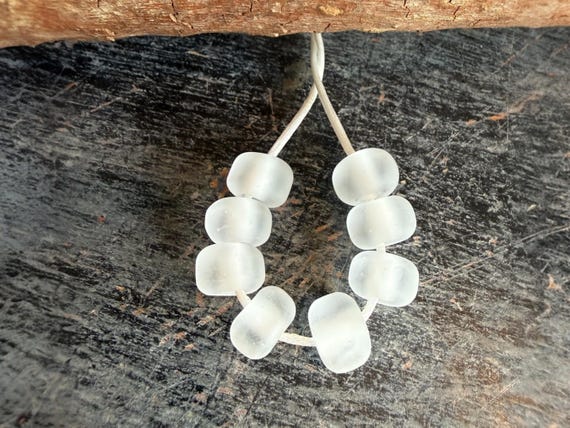 Clear Spacer Lampwork Beads For Jewelry Making, Small Beads For Earrings, Glass Beads For Jewelry Supply, Handmade Beads For Bracelets