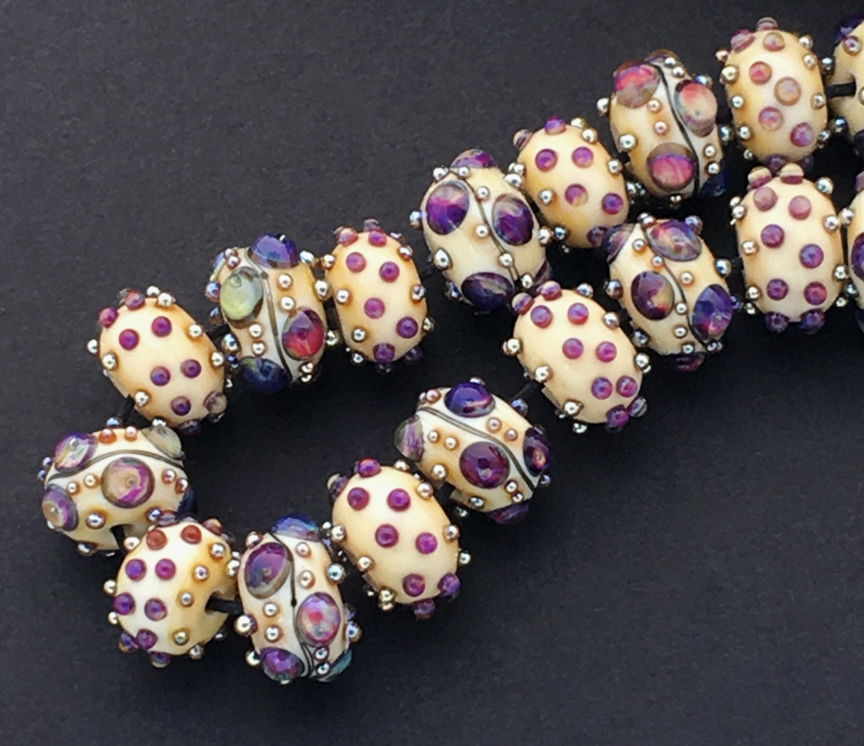 Patterned Beads for Jewelry Supplies, Lampwork Beads for Jewelry