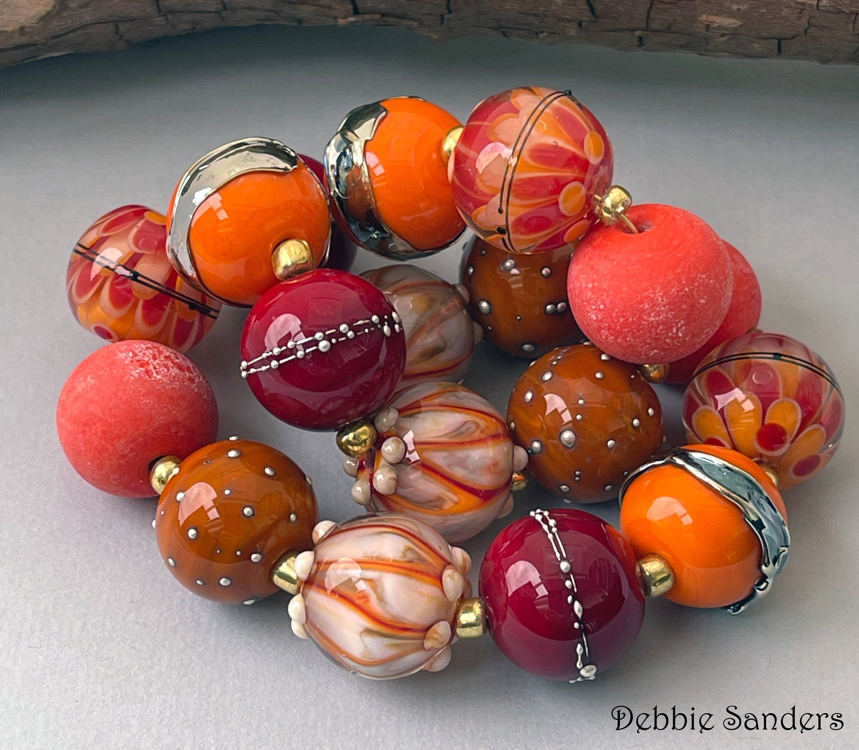 Lampwork Beads Patterned Beads Glass Beads Lampwork Bead Necklace Bead