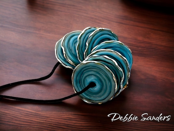 Lampwork Beads For Jewelry Making Supplies, Disc Glass Beads For Jewelry Design, Statement Necklace Beads, Handmade Beads For Bracelets