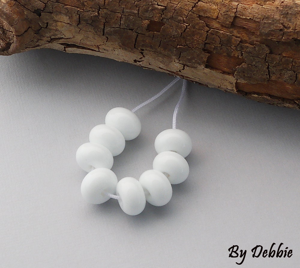 White Spacer Lampwork Beads For Jewelry Supplies, Glass Beads For Jewelry  Design, Beads For Craft Supplies, Small Round Beads For Bracelet