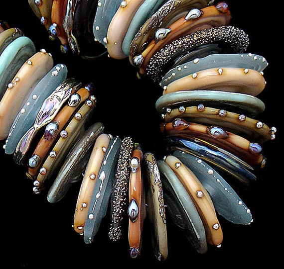 Handmade Lampwork Beads For Jewelry Supplies For Statement Necklace Bead  Supplies Organic Beads Artisan Beads Unusual Beads Debbie Sanders