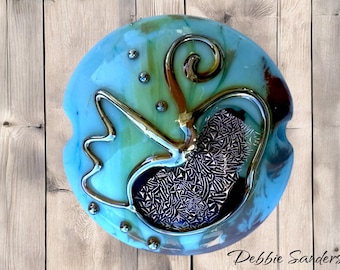 Lampwork Bead Focal, Lentil Glass Bead Pendant For Jewelry Supplies, Glass Beads For Making Jewelry, Beading Supplies For Jewelry, Large