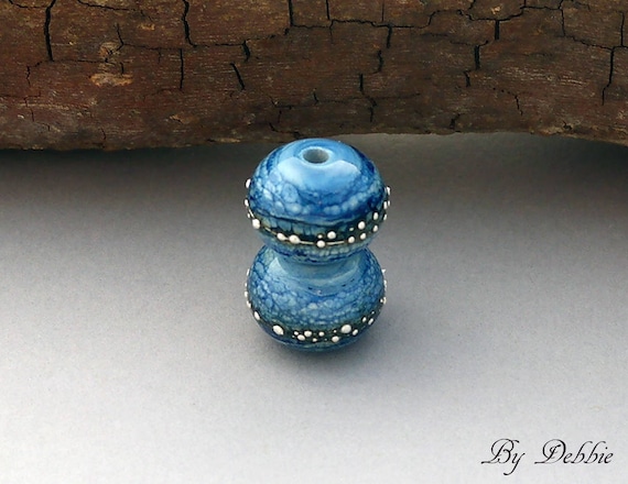 Lampwork Beads For Earrings, Glass Beads For Jewelry Supplies, Beads For Earring Making, Handmade Lampwork Beads, Blue Marble Pattern Beads