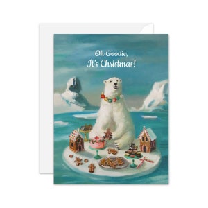 Ours en peluche. Carte de Noël. Réf. JH1149