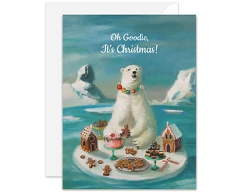 Goodie Bear. Christmas Card. SKU JH1149