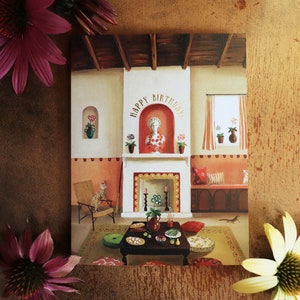 Auricula Theatre. Happy Birthday Card. SKU JH1213 image 2