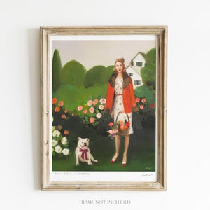 Beatrice In The Garden On Her Sixth Birthday. Art Print. Janet Hill Studio image 1