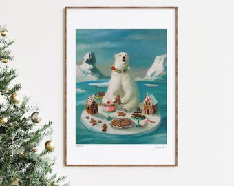 Goodie Bear. Art Print. Janet Hill Studio