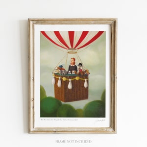 Miss Moon Was A Dog Governess. Lesson Two:  Always Be True To Your Adventurous Spirit. Art Print.