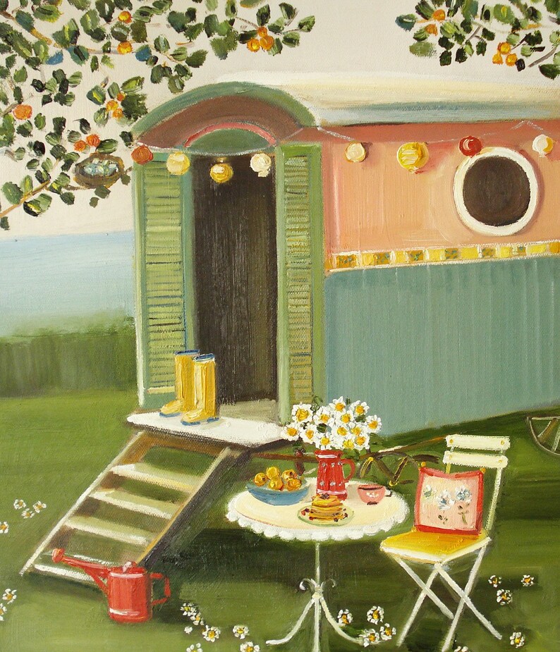 The Summer Caravan Original Oil Painting Etsy