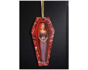 Dracula's Daughter Decorative Paper Ornament/ Gift Tag/ Diecut Decoration