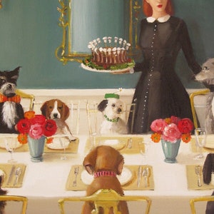 Miss Moon Was A Dog Governess. Lesson Four: A Well Mannered Dog Is A Well Bred Dog. Art Print. Janet Hill Studio image 2
