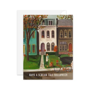 Ayez un cri à Halloween. Carte de vœux. SKU JH1144