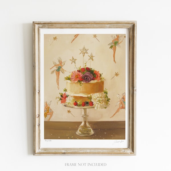 Fairy Cake.  Art Print. Janet Hill Studio