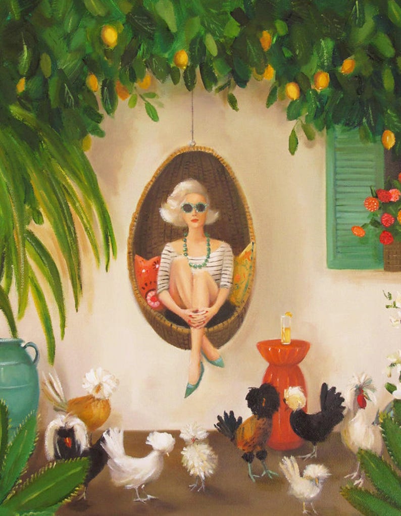 Art Print Extraordinary Chickens