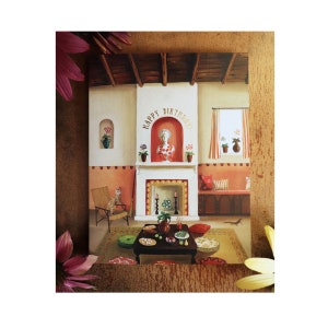 Auricula Theatre. Happy Birthday Card. SKU JH1213 image 1