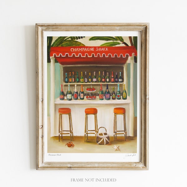 Champagne Shack. Art Print. Janet Hill Studio