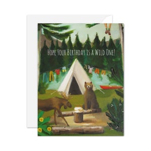 Carte d'anniversaire sauvage. UGS JH1142