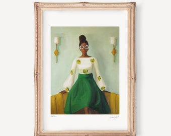 Puff Sleeves. Janet Hill Studio Authentic Art Print. Janet Hill Studio