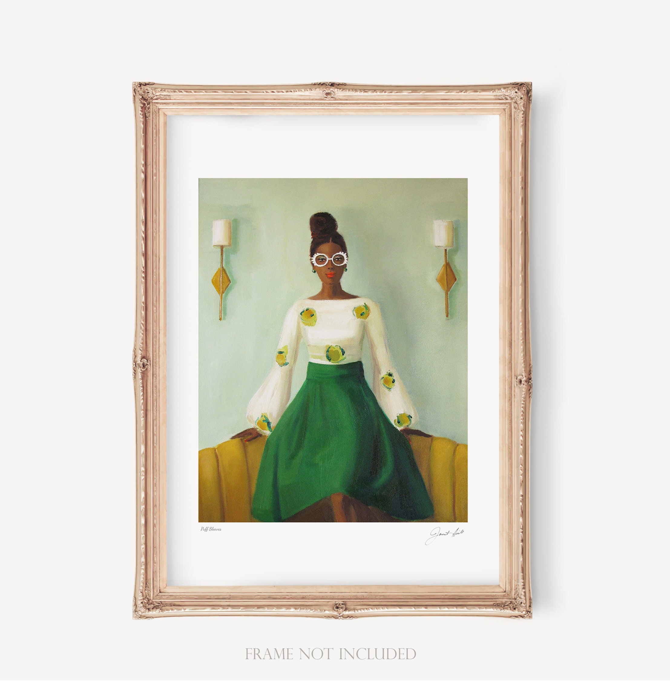 Puff Sleeves. Janet Hill Studio Authentic Art Print. Janet Hill Studio
