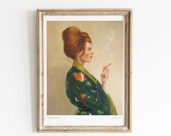 Pasadena Housewife.  Art Print. Janet Hill Studio