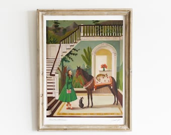 A House Horse Called Rousseau. Art Print. Janet Hill Studio