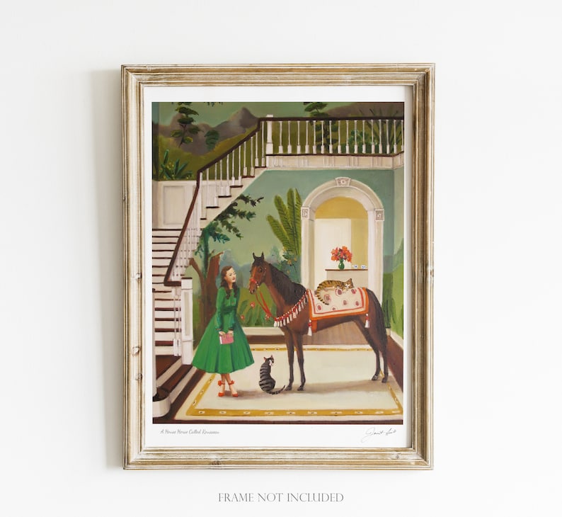 A House Horse Called Rousseau. Art Print. Janet Hill Studio image 1