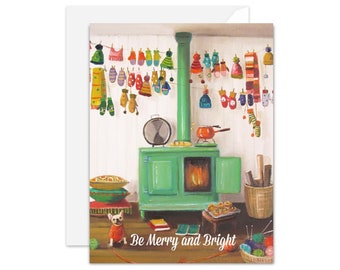 The Knitter. Greeting Card. SKU JH1140