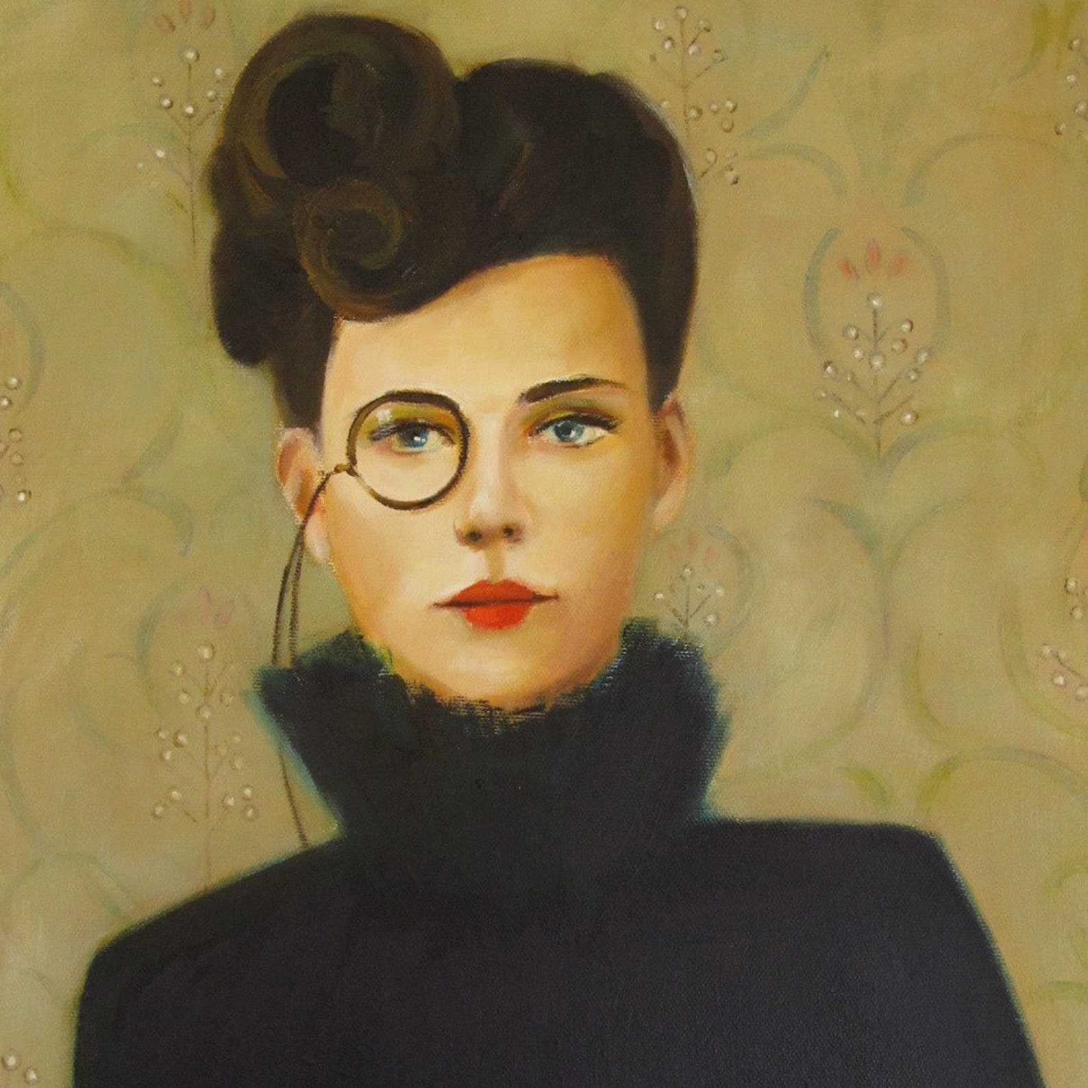 Molly Monocle. Art Print. Hill Studio Etsy