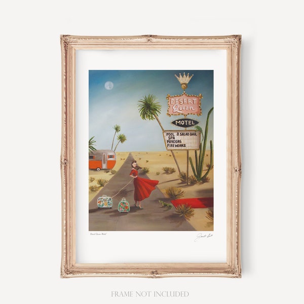 Desert Queen Motel. Art Print. Janet Hill Studio